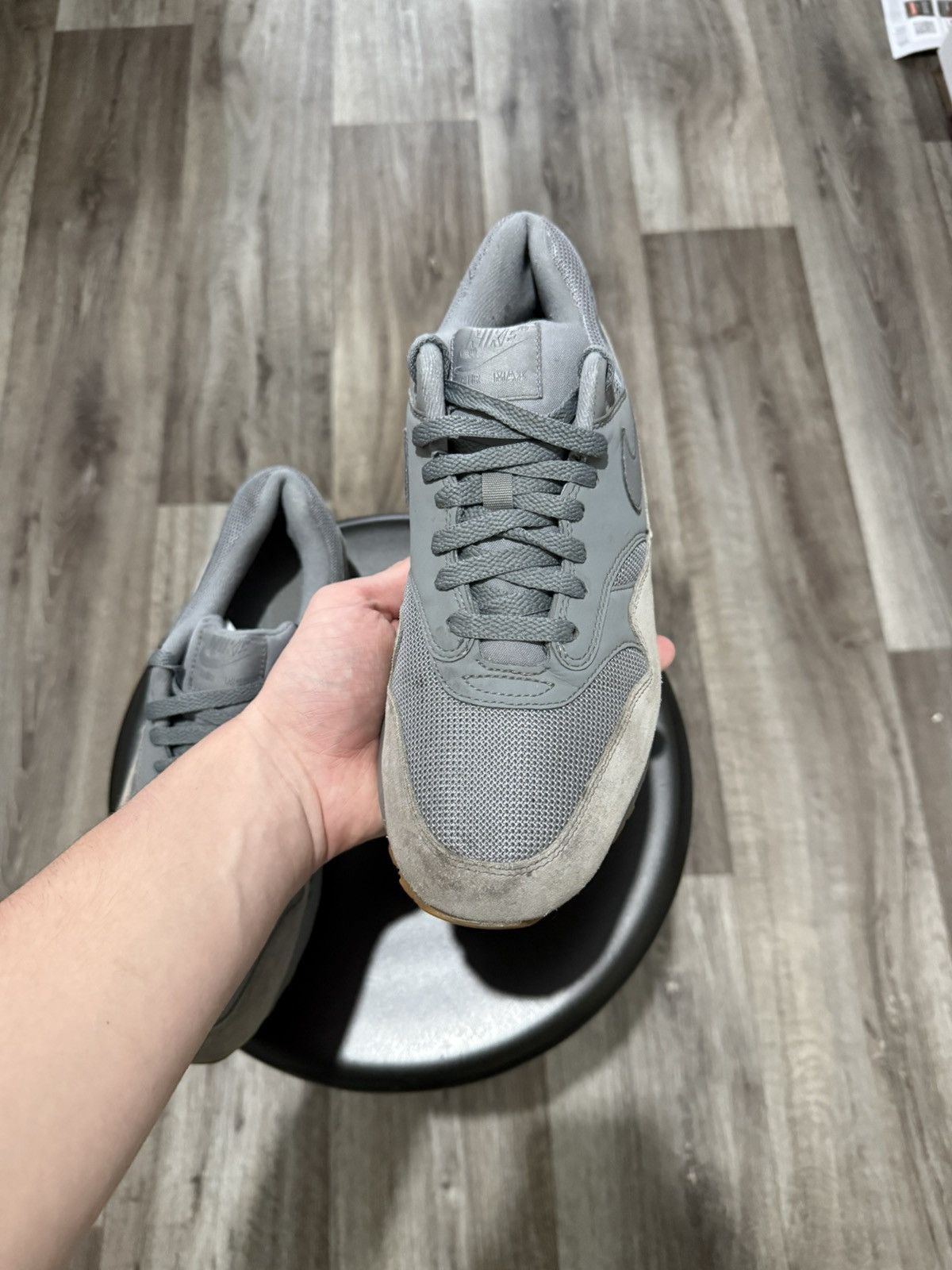 Nike NIKE AIR MAX 1 LOW SNEAKERS MENS GRAY TRAINERS Y2K DRILL Size US 9.5 / EU 42-43 - 9 Thumbnail