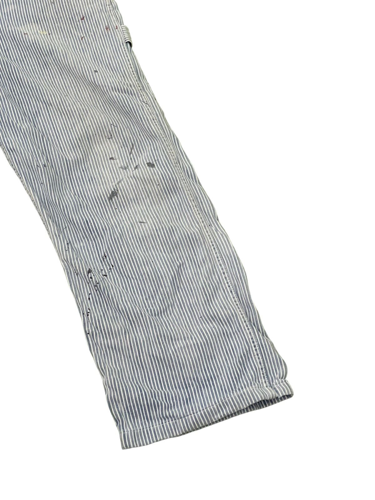 Edwin Hickory Overalls Vtg 90s Edwin Japan Paint Splashed 7🟦3 Size US 35 - 4 Thumbnail
