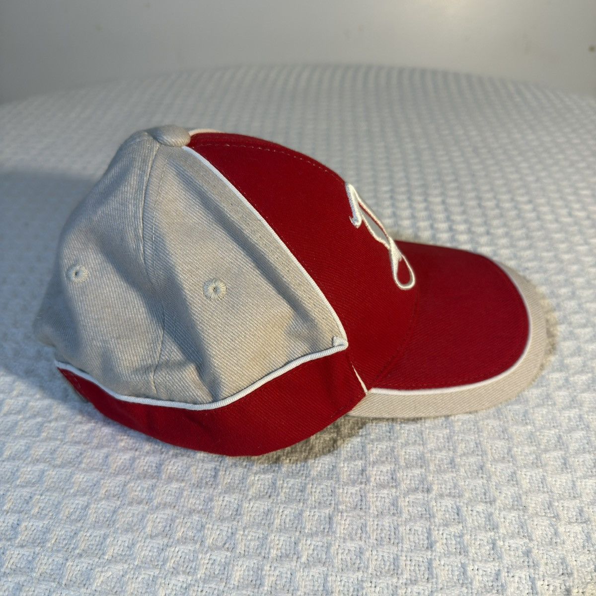 Other Denmark Embroidered Cap – Red/Cream Velcro Strap Size ONE SIZE - 5 Thumbnail