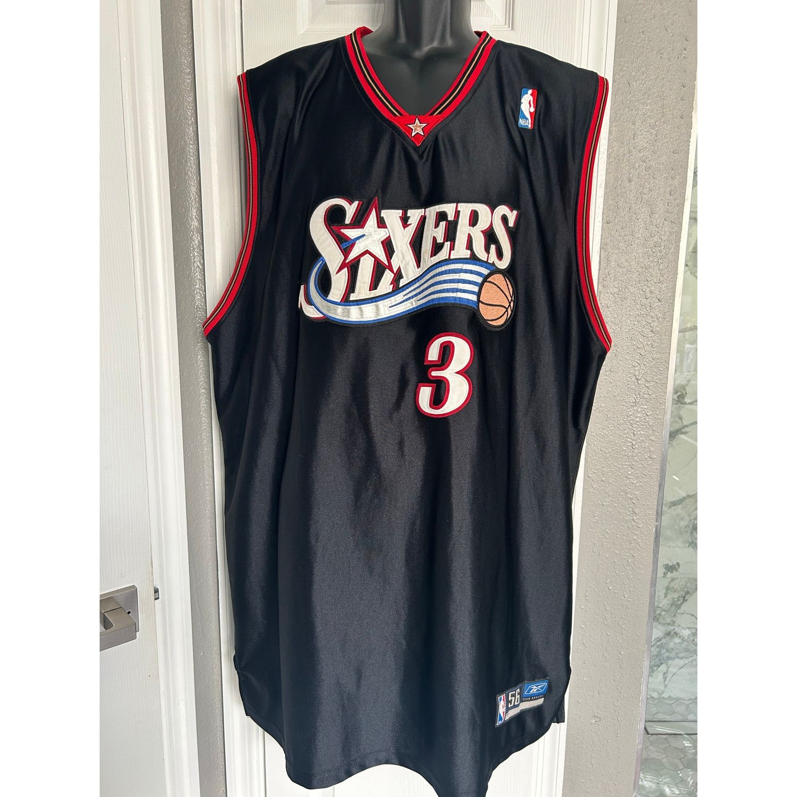 Reebok Iverson 76ers Authentic Reebok Jersey Black Size 56 NBA Size US XXL / EU 58 / 5 - 2 Thumbnail