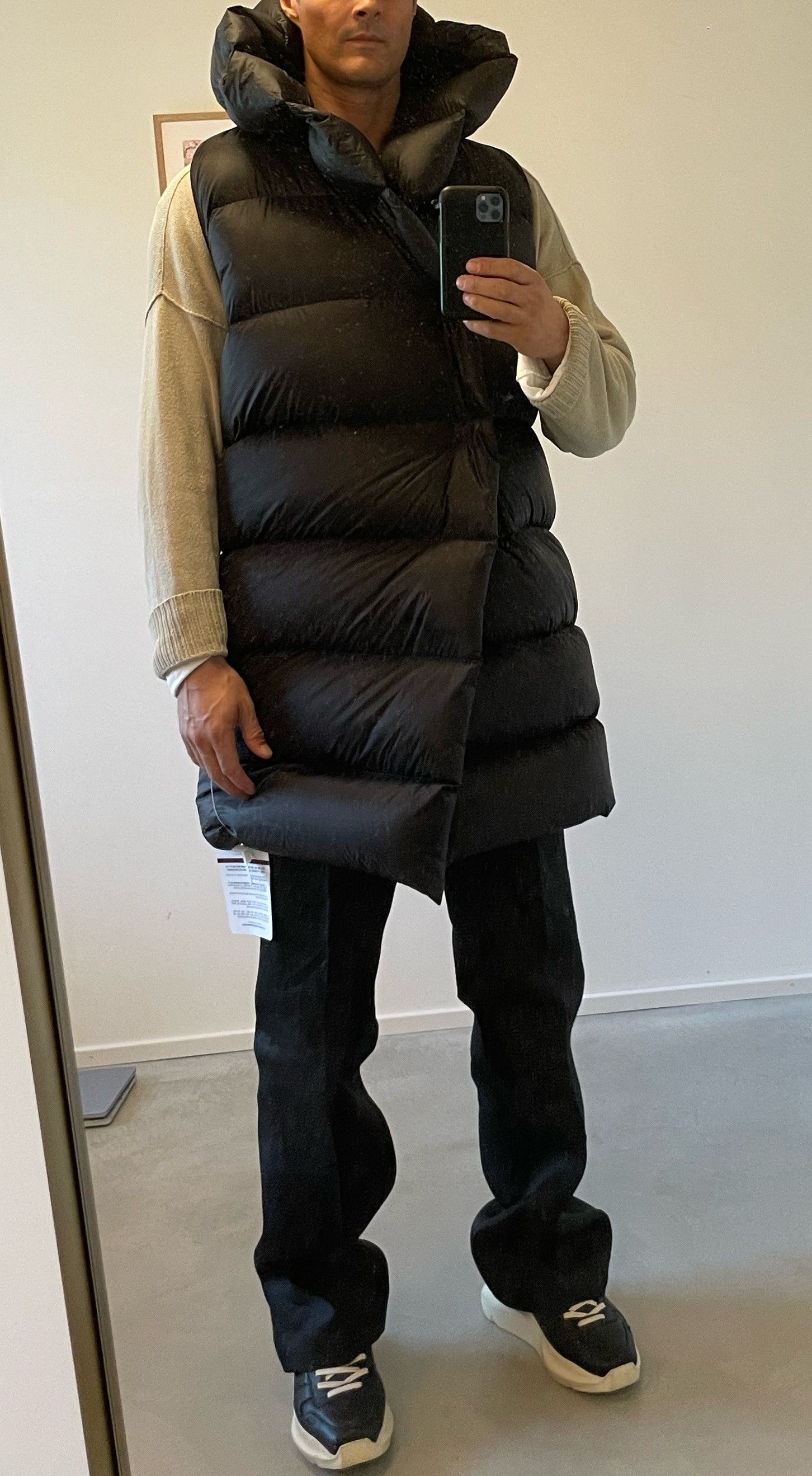 Rick Owens Luxor down vest jacket hooded liner size 50 Size US M / EU 48-50 / 2 - 9 Thumbnail