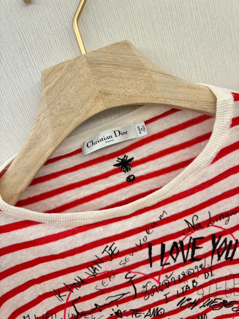 Dior Dior Valentine's Striped Long Sleeve Knit Top-2506 Size M / US 6-8 / IT 42-44 - 3 Thumbnail