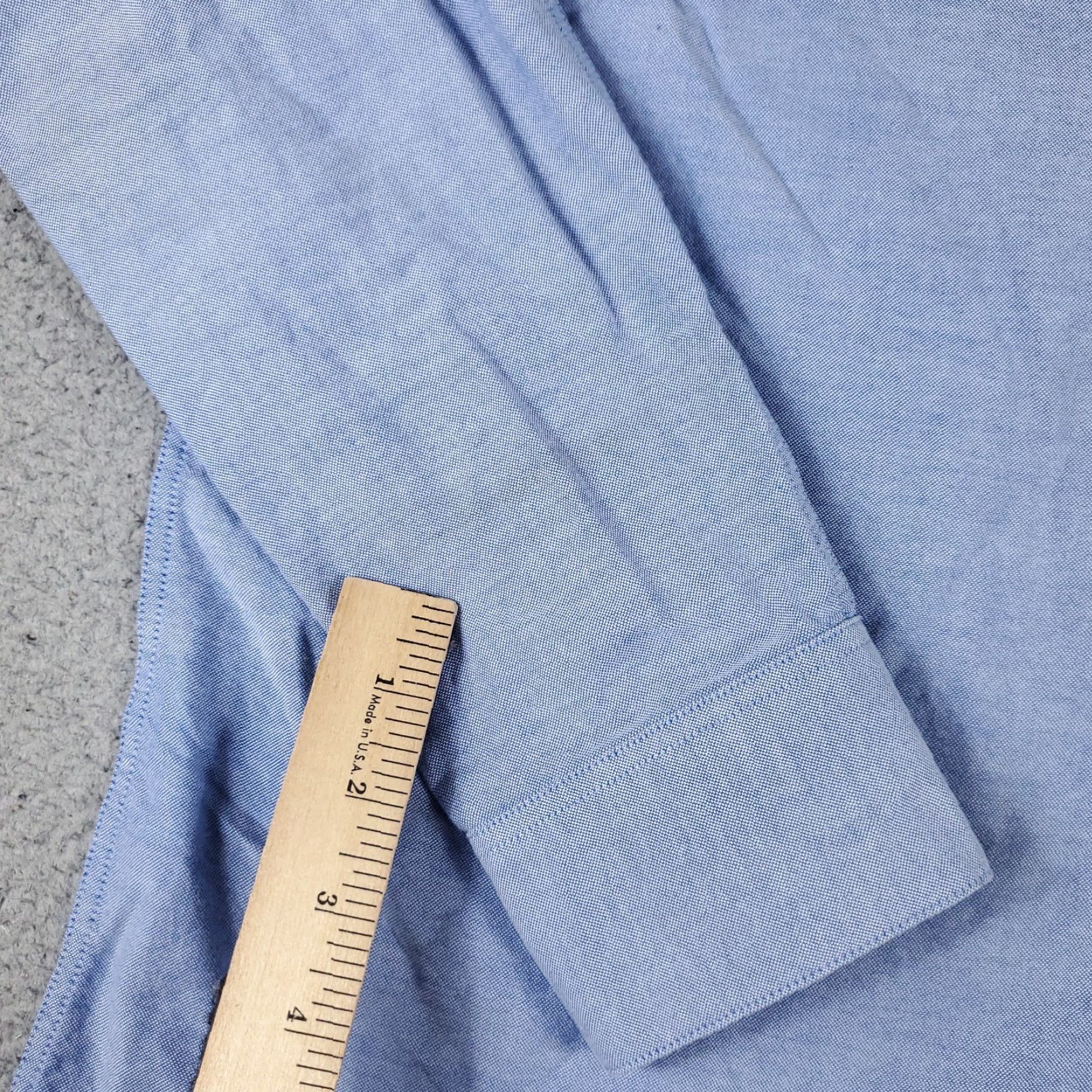 Original Penguin VINTAGE not applicable; Original Penguin Dress Shirt Mens 16 Blue Long Sleeve Button Up Collared Cotton Classic Fit 16 in Mens Blue Dress Shirt Size 42R - 3 Thumbnail