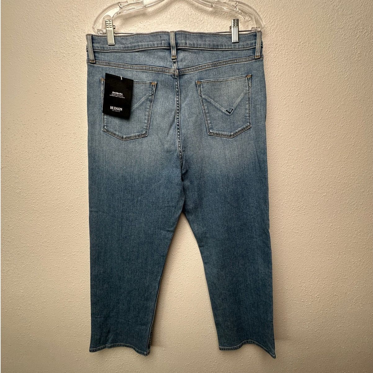 Hudson NWT Hudson Barbara High Waist Crop Straight Jeans Blue 33 Size 33" - 3 Thumbnail