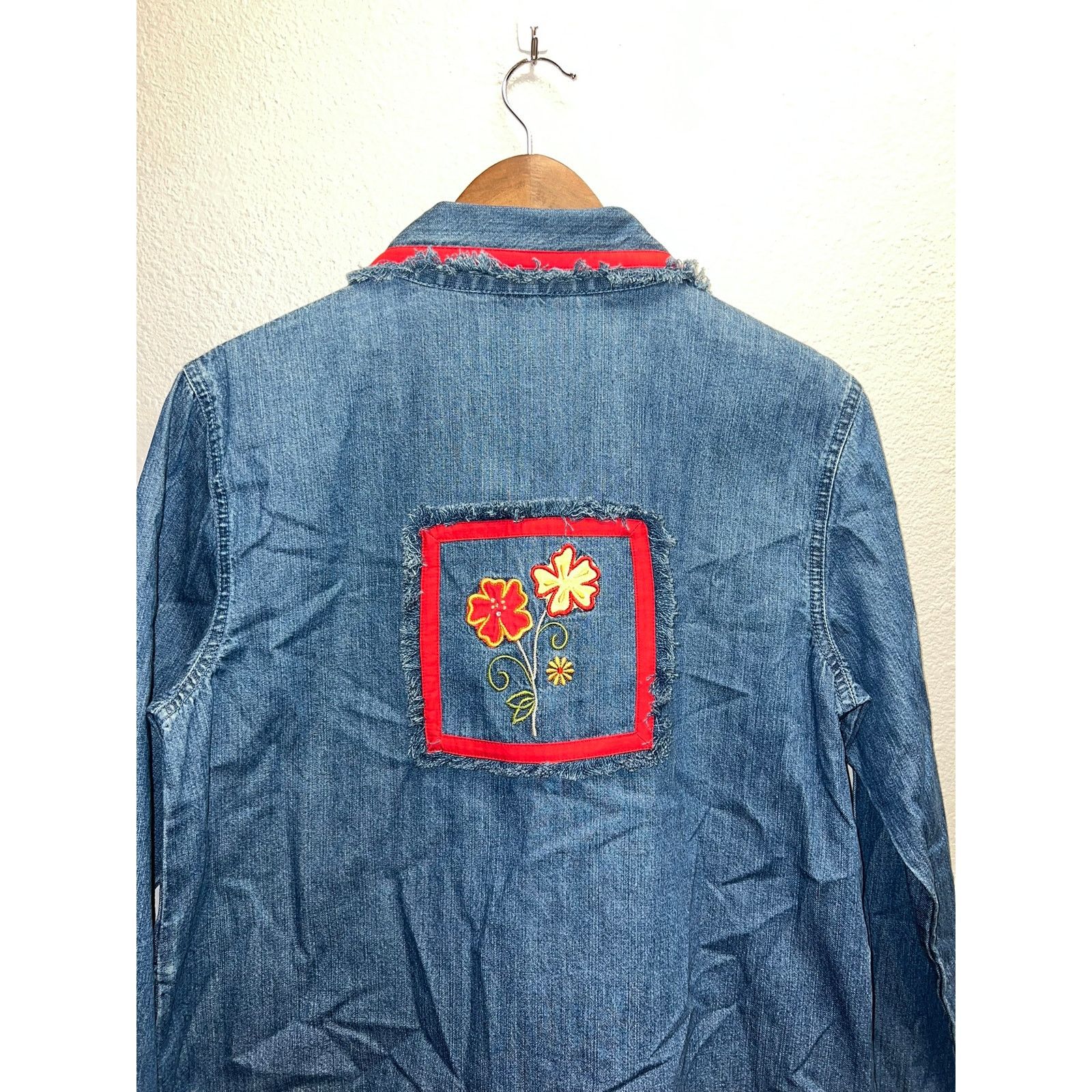 Vintage Womens Bobbie Brooks Denim Jacket Lighweight Floral Small Size S / US 4 / IT 40 - 10 Thumbnail