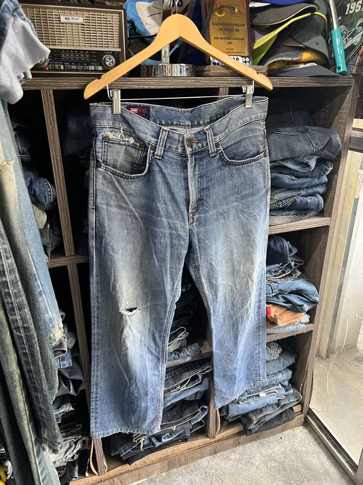Edwin 🔥Edwin 503 Made in Japan Distressed Denim Size US 34 / EU 50 - 6 Thumbnail