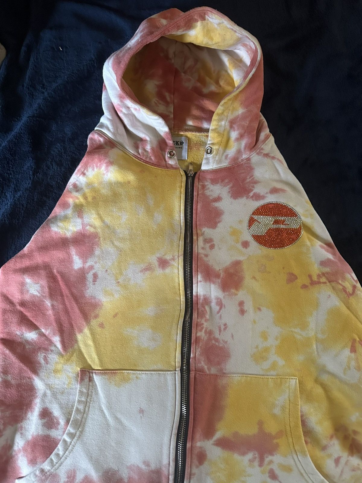Japanese Brand × Vintage Tie Dye Crystalized Hoodie!! Size US M / EU 48-50 / 2 - 1 Thumbnail