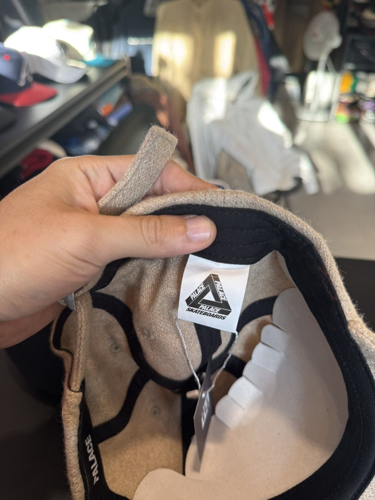 Palace Palace wool hat P - Logo ( beige) Size ONE SIZE - 6 Thumbnail