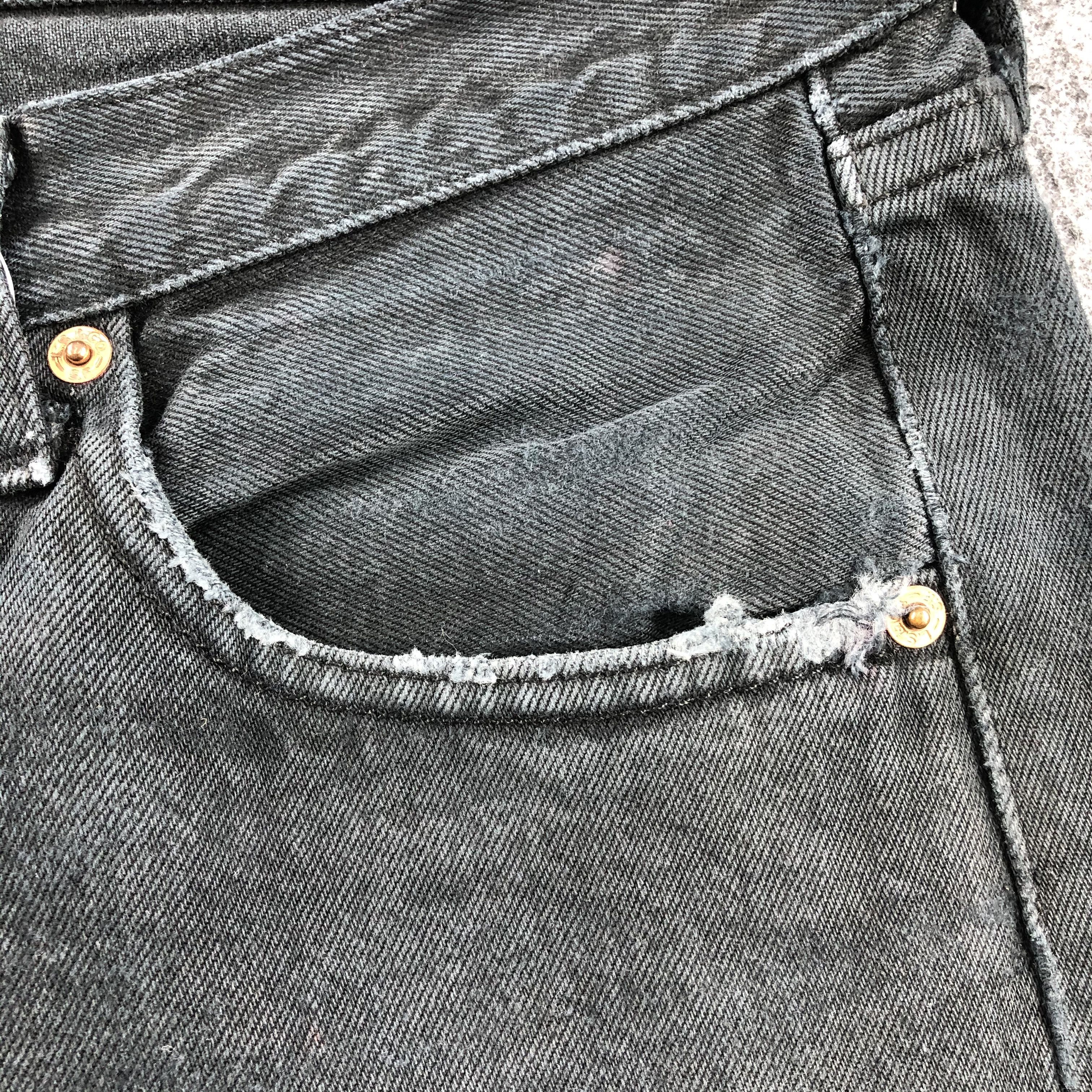 Levi's 90s Vintage Ripped Levis 501 Earth Tone Jeans-J1545 Size US 33 - 9 Thumbnail