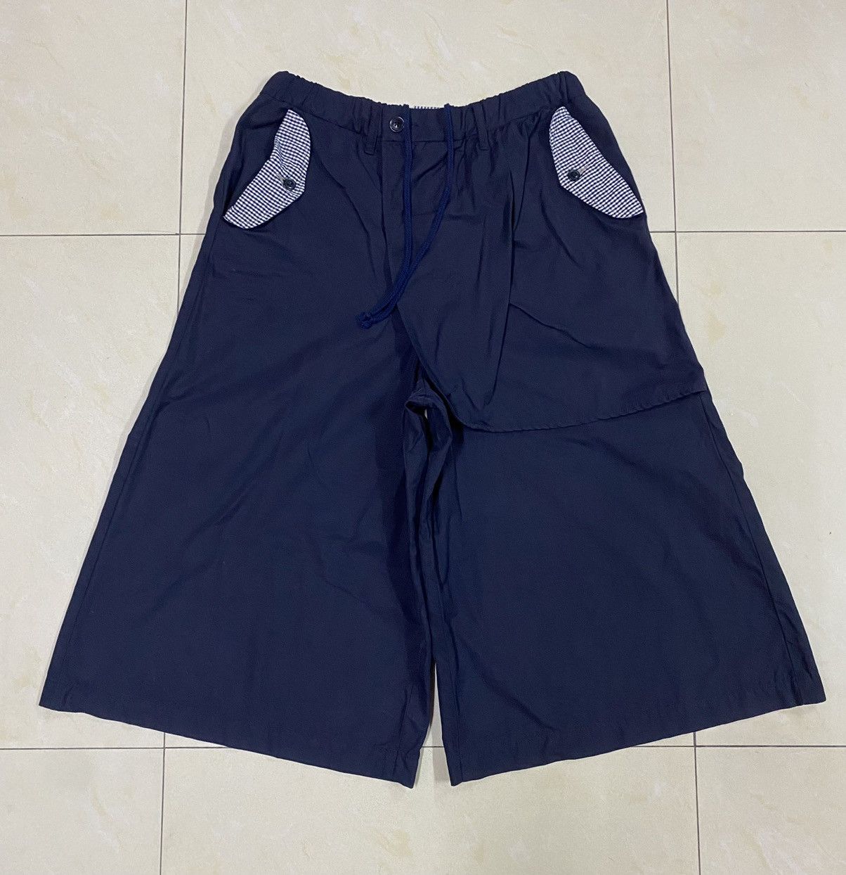 image of Frapbois Baggy Wide Leg Pants Size 30-34 in Navy Blue, Women's