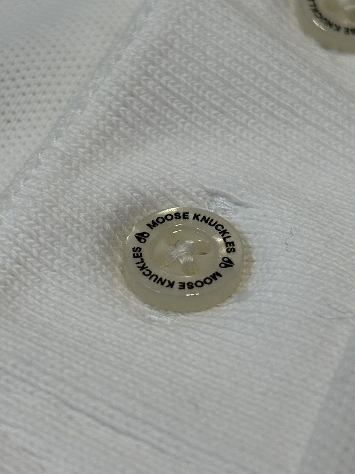 Moose Knuckles Moose Knuckles Basic White Polo Shirt Size US L / EU 52-54 / 3 - 5 Thumbnail