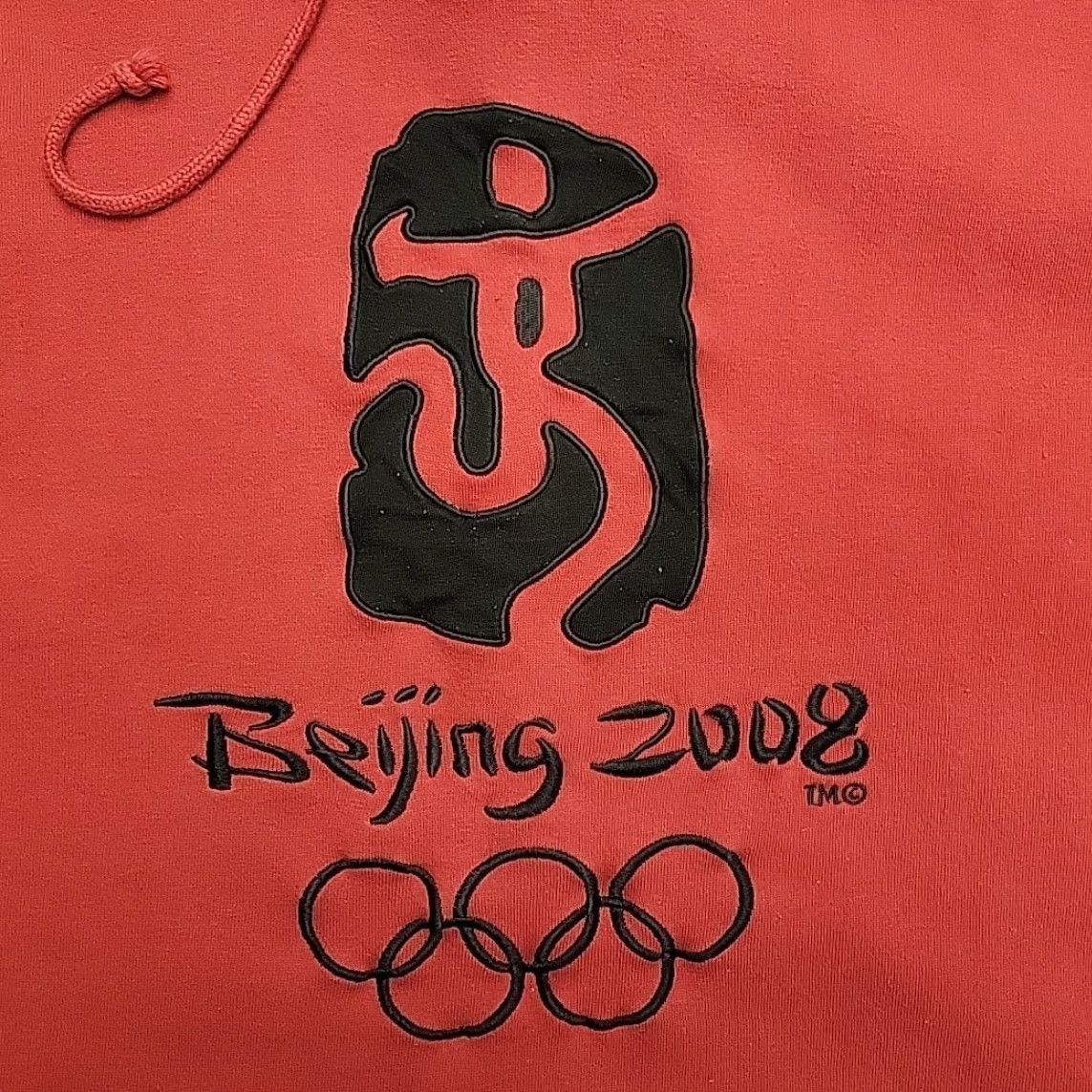 Vintage VINTAGE Beijing 2008 Olympic Hoodie Sweatshirt Mens XL Red Embroidered Pullover Fleece Size US XL / EU 56 / 4 - 2 Thumbnail