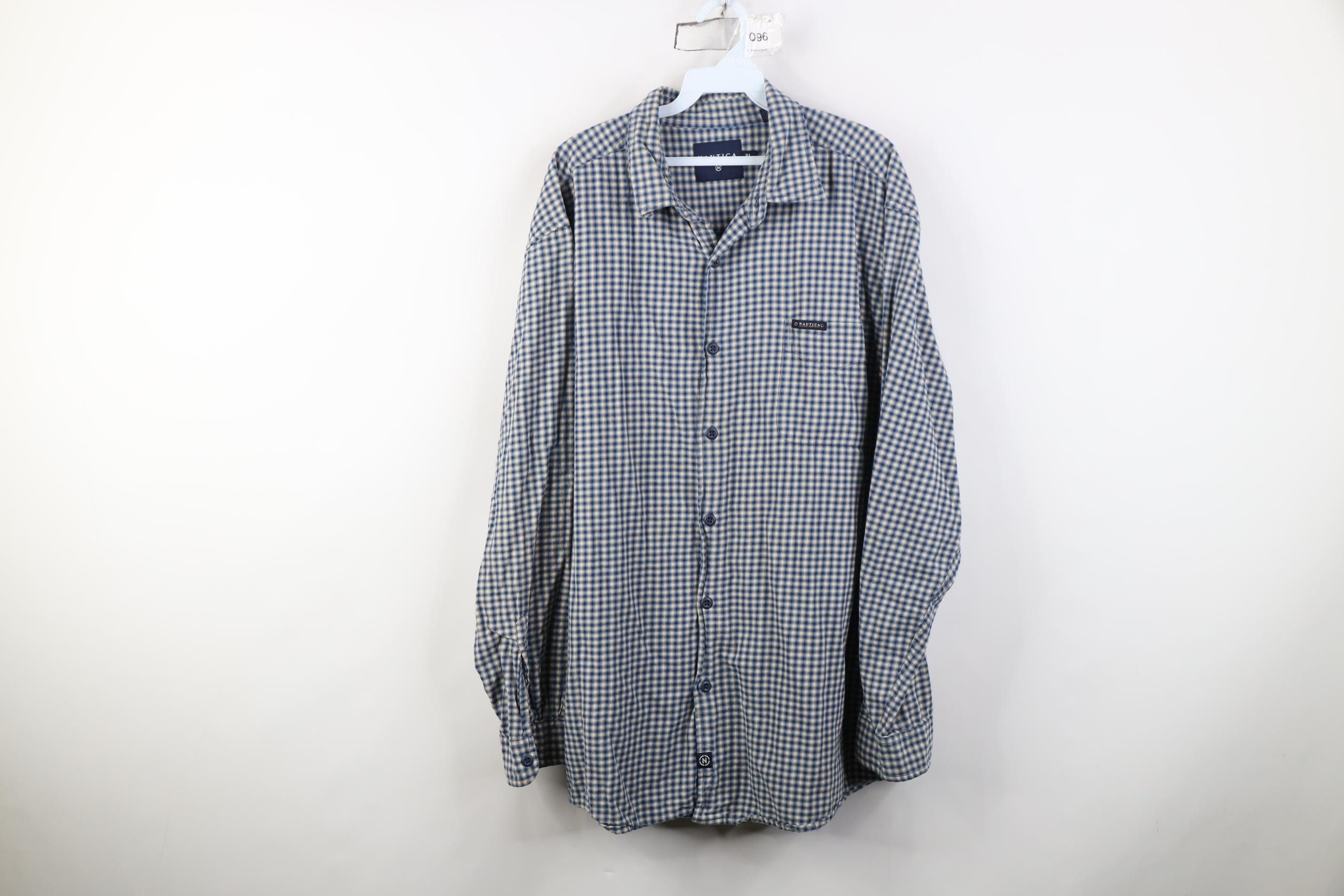 Nautica Vintage 90s Nautica Fit Flannel Collared Button Shirt Plaid Size US XL / EU 56 / 4 - 1 Thumbnail