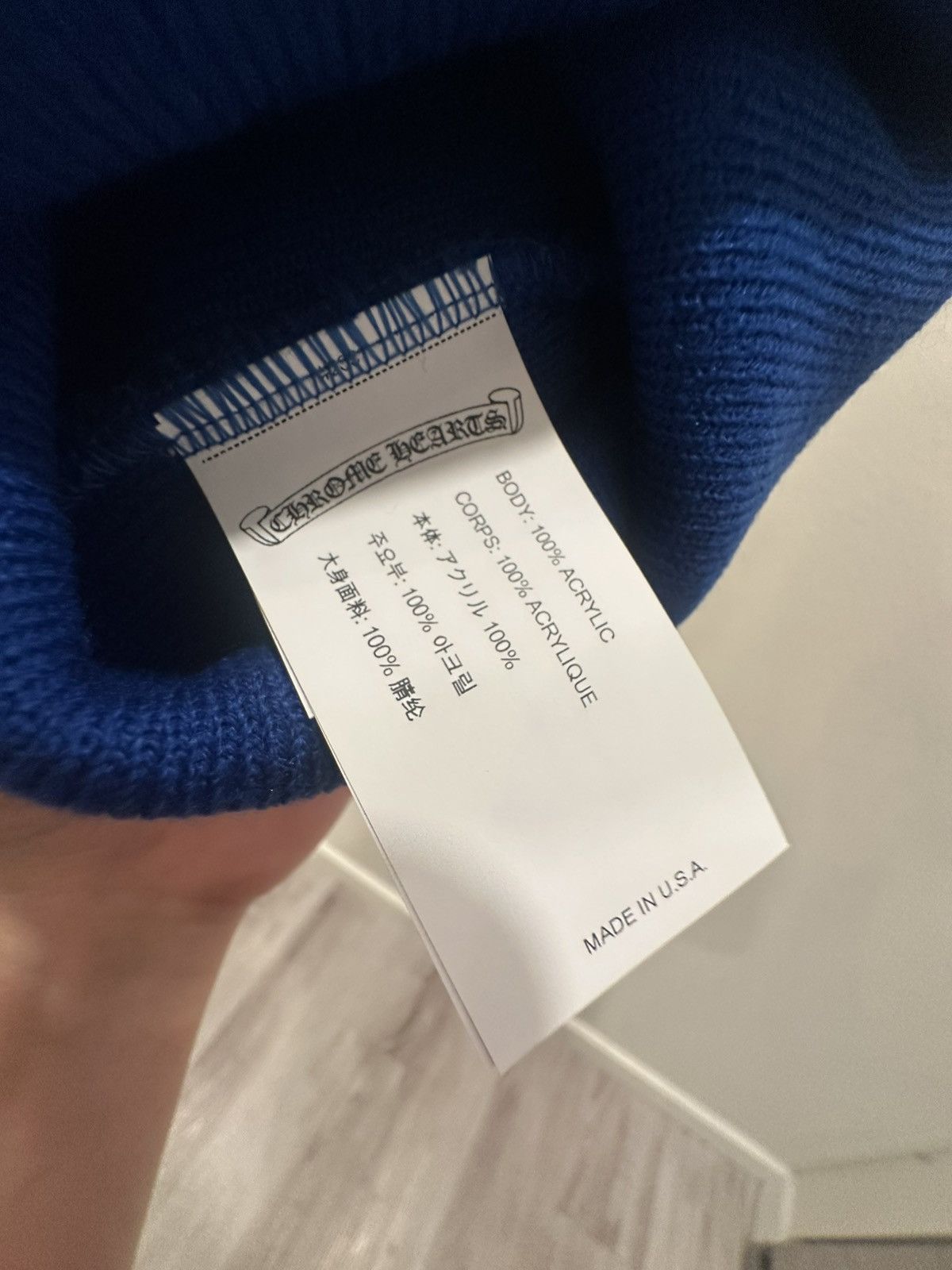 Chrome Hearts Chrome Hearts Blue CH Beanie Size ONE SIZE - 10 Thumbnail