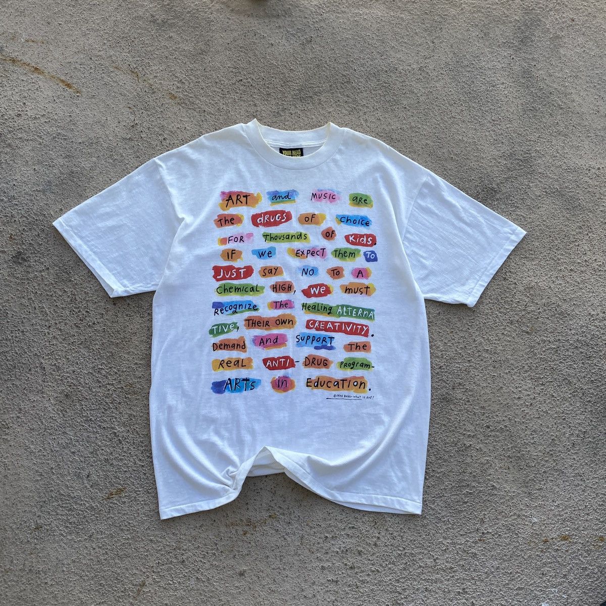 Vintage Vintage 1989 Fred Babb Art in Education Graphic T-Shirt Y2K Size US XL / EU 56 / 4 - 1 Thumbnail