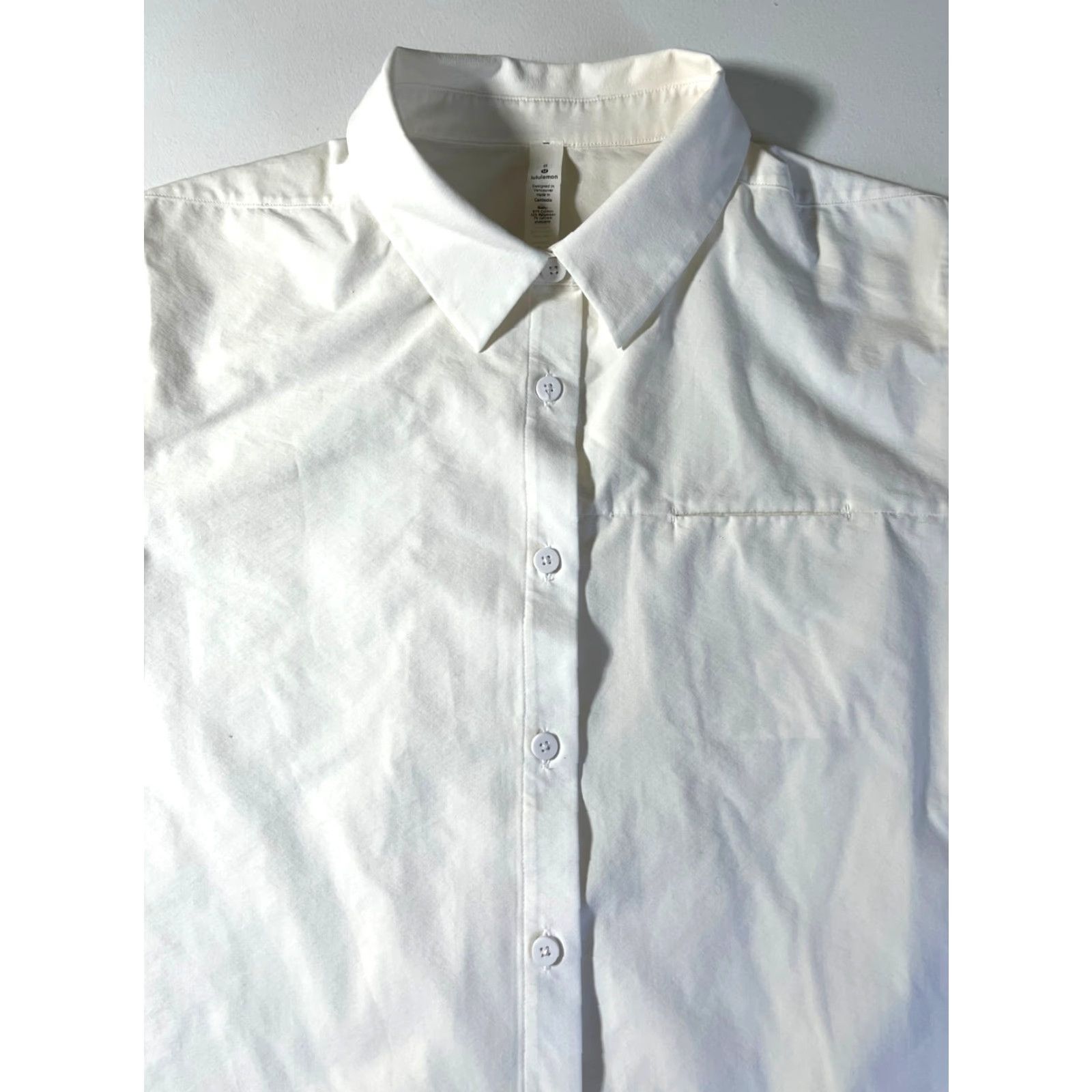Lululemon Lululemon Women's Shirt Full Day Ahead White LW3DGQS Athleisure Sz 8 Size M / US 6-8 / IT 42-44 - 7 Thumbnail
