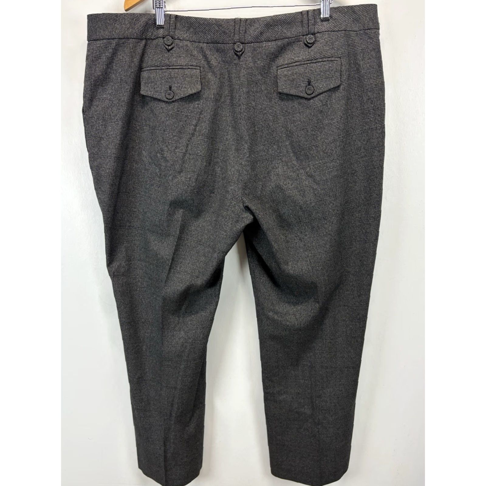 Talbots VINTAGE Talbots Glen Plaid Dress Pants 22W Plus Black White Straight Leg Career Womens Pants Size 40" / US 18 - 3 Thumbnail