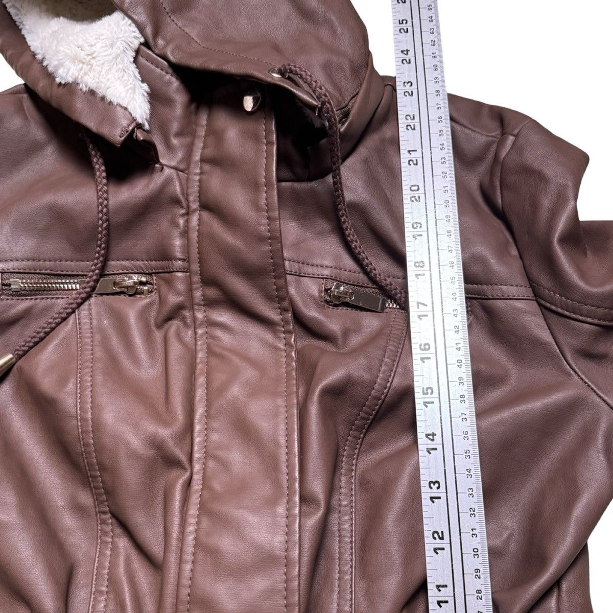 Vintage Vintage Cavalini Women's Leather Jacket Brown Fur lining PS Size S / US 4 / IT 40 - 5 Thumbnail
