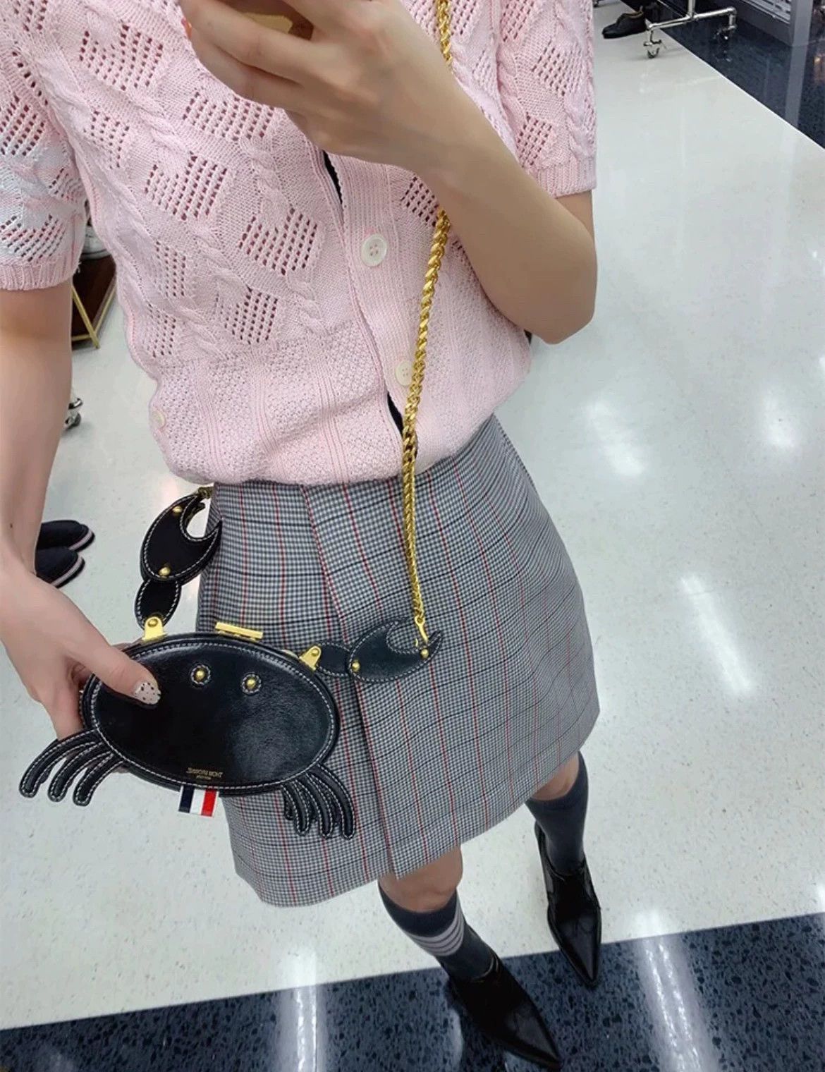Thom Browne Thom Browne Crab-Shaped Box Gold Chain Bag Size ONE SIZE - 6 Thumbnail