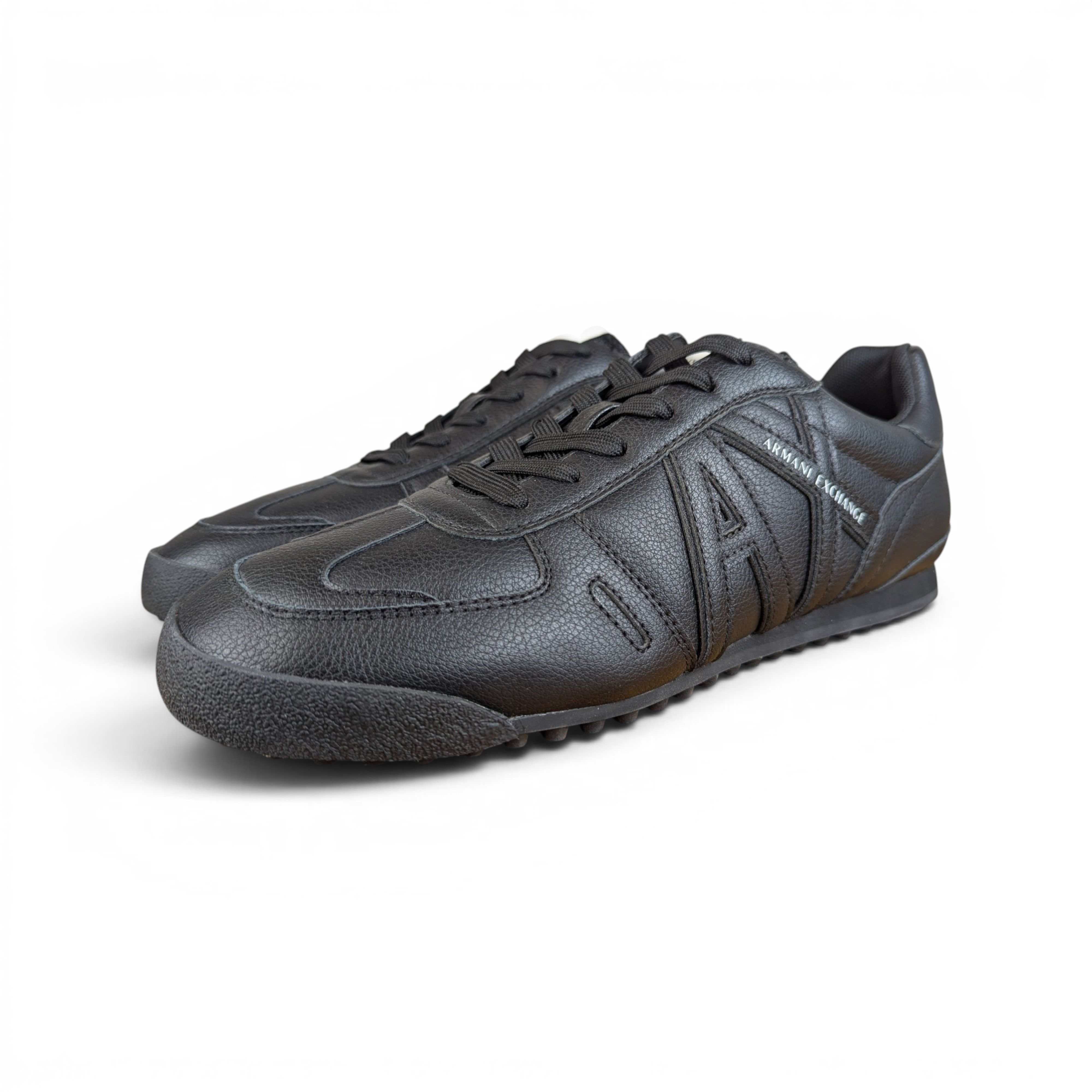 Armani Exchange ARMANI EXCHANGE BLACK SOLID SNEAKERS Size US 10 / EU 43 - 1 Thumbnail