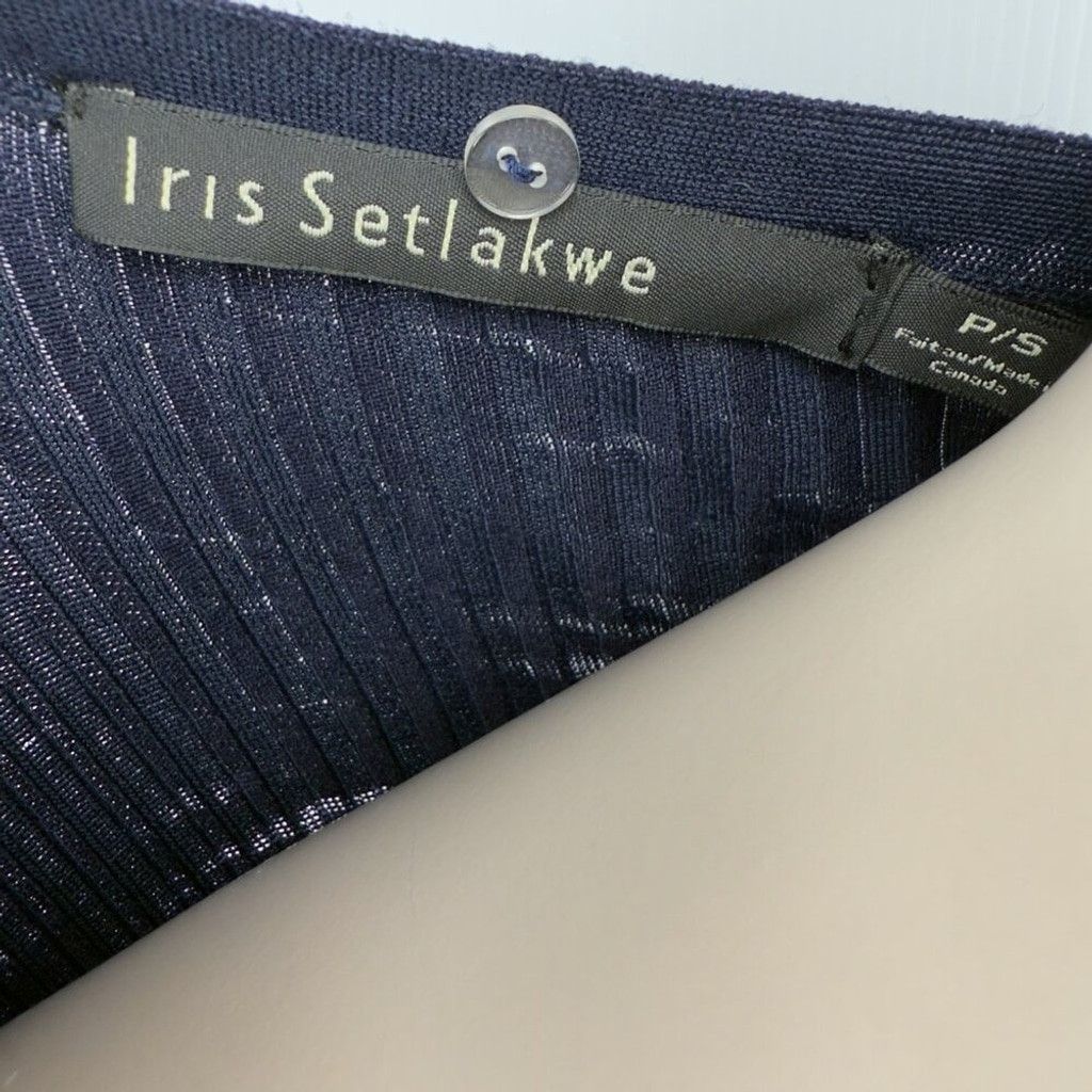 Other IRIS SETLAKWE Crop Ribbed & Textured Navy Blue Sweater S Size XS / US 0-2 / IT 36-38 - 6 Thumbnail