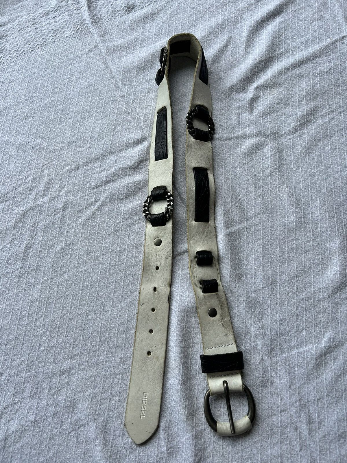 💸BINDINGOFFER💸Diesel Y2k Punk Leather Belt Italy