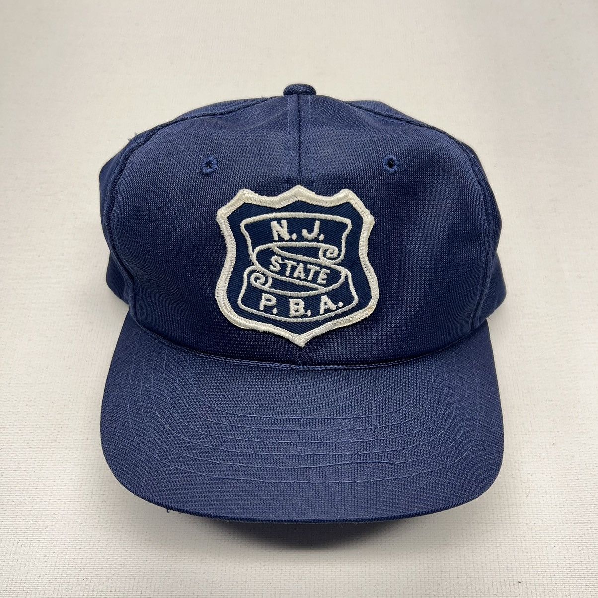 Vintage NJ State PBA Hat Blue New Jersey Trucker Snap Back Logo Cap Size ONE SIZE - 2 Thumbnail