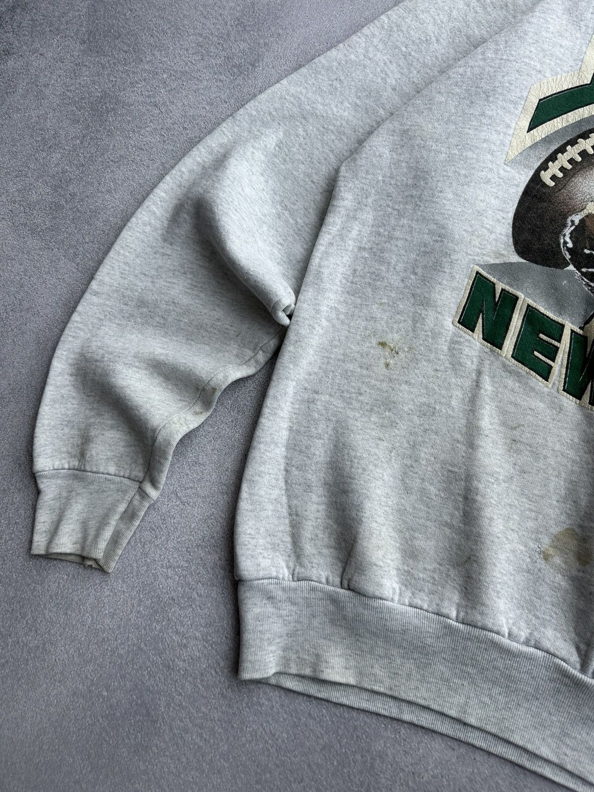 NFL Vintage NFL New York Jets Grey Crewneck Sweatshirt 90s Sz XL Size US XL / EU 56 / 4 - 4 Thumbnail