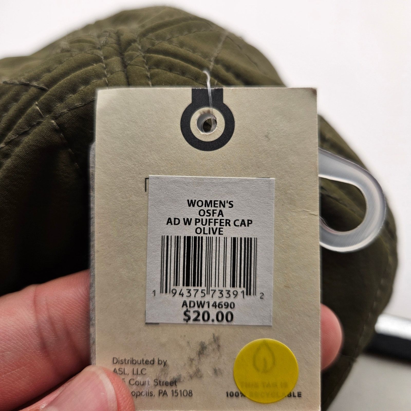 Alpinestars ALPINE DESIGN WOMEN'S OS OLIVE GREEN PUFFER CAP ADJUSTABLE Size ONE SIZE - 7 Thumbnail