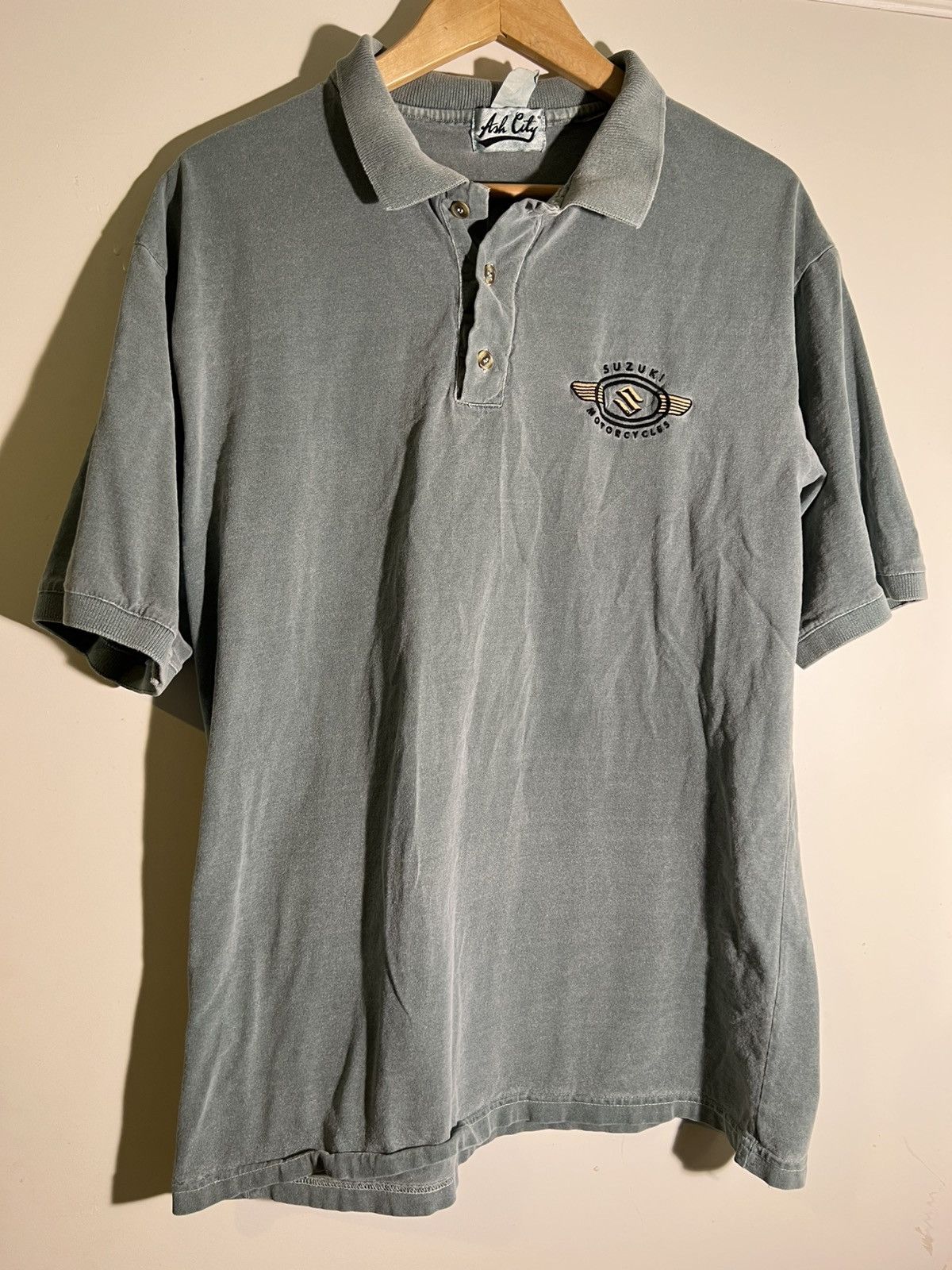 90’s 2000’s Y2K Vintage Suzuki Motorcycles Retro Polo Shirt