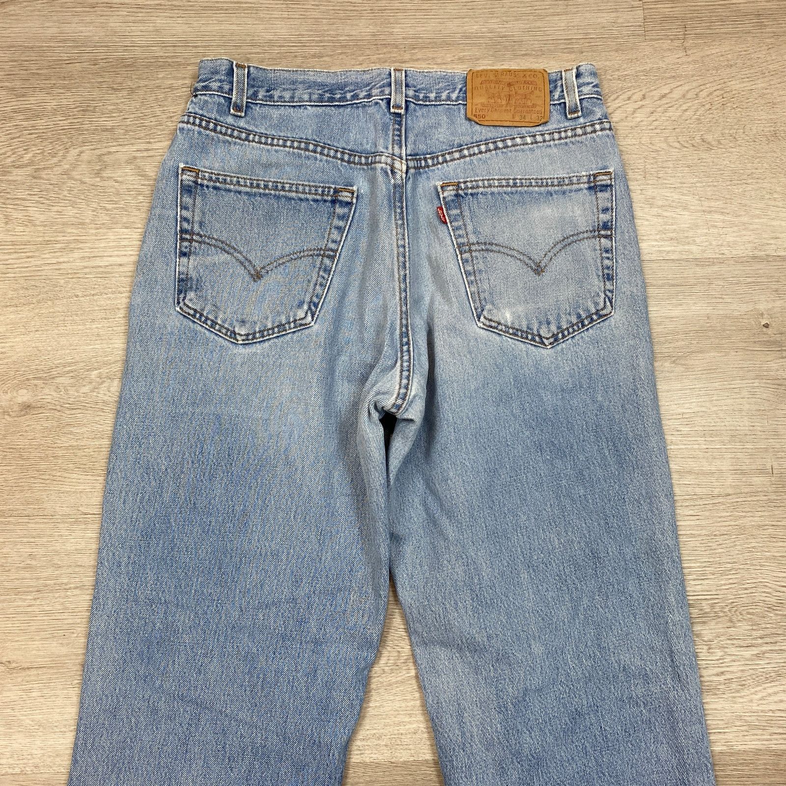 Levi's × Vintage VTG 90s Levi's 550 Relaxed Fit Jeans 32x32 Made in USA Size US 32 / EU 48 - 3 Thumbnail