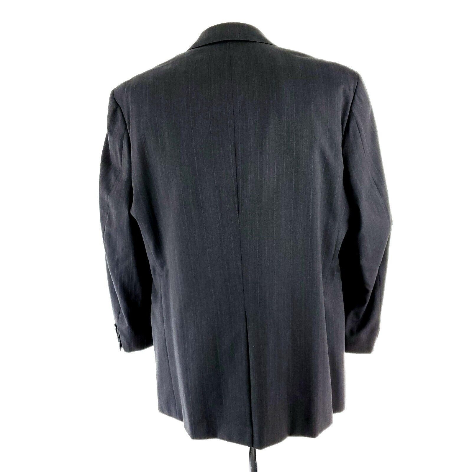 Hickey Freeman Hickey Freeman Wool 2 Button 2 Piece Suit 42R Gray W/ Purple Size 42R - 6 Thumbnail