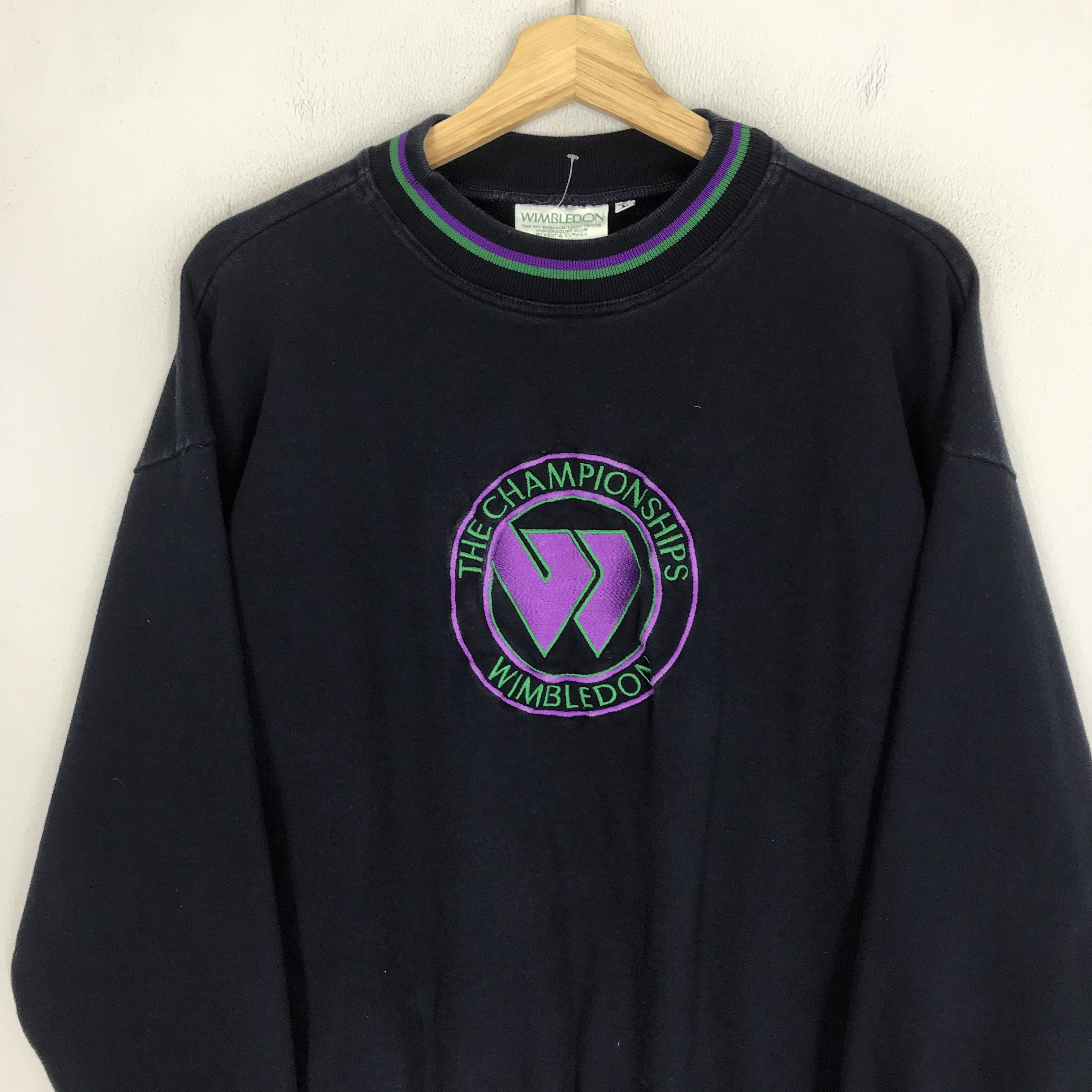 Vintage Vintage Wimbledon Blue Sweatshirt - 160 Size US M / EU 48-50 / 2 - 5 Thumbnail