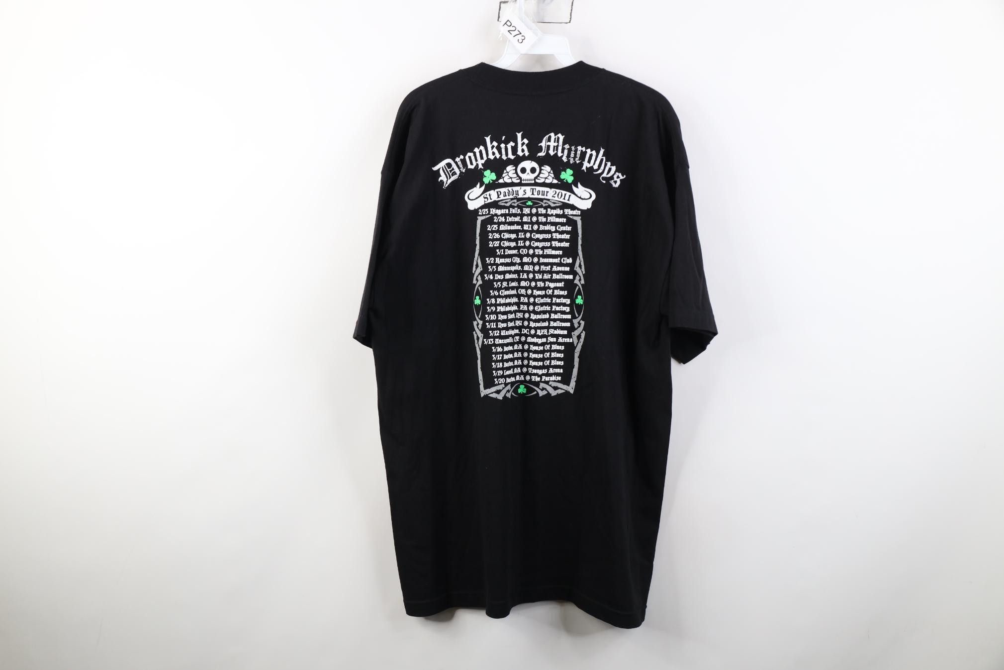 Vintage Vintage Y2K 2011 Dropkick Murphys Band T-Shirt Black USA Size US XL / EU 56 / 4 - 13 Thumbnail