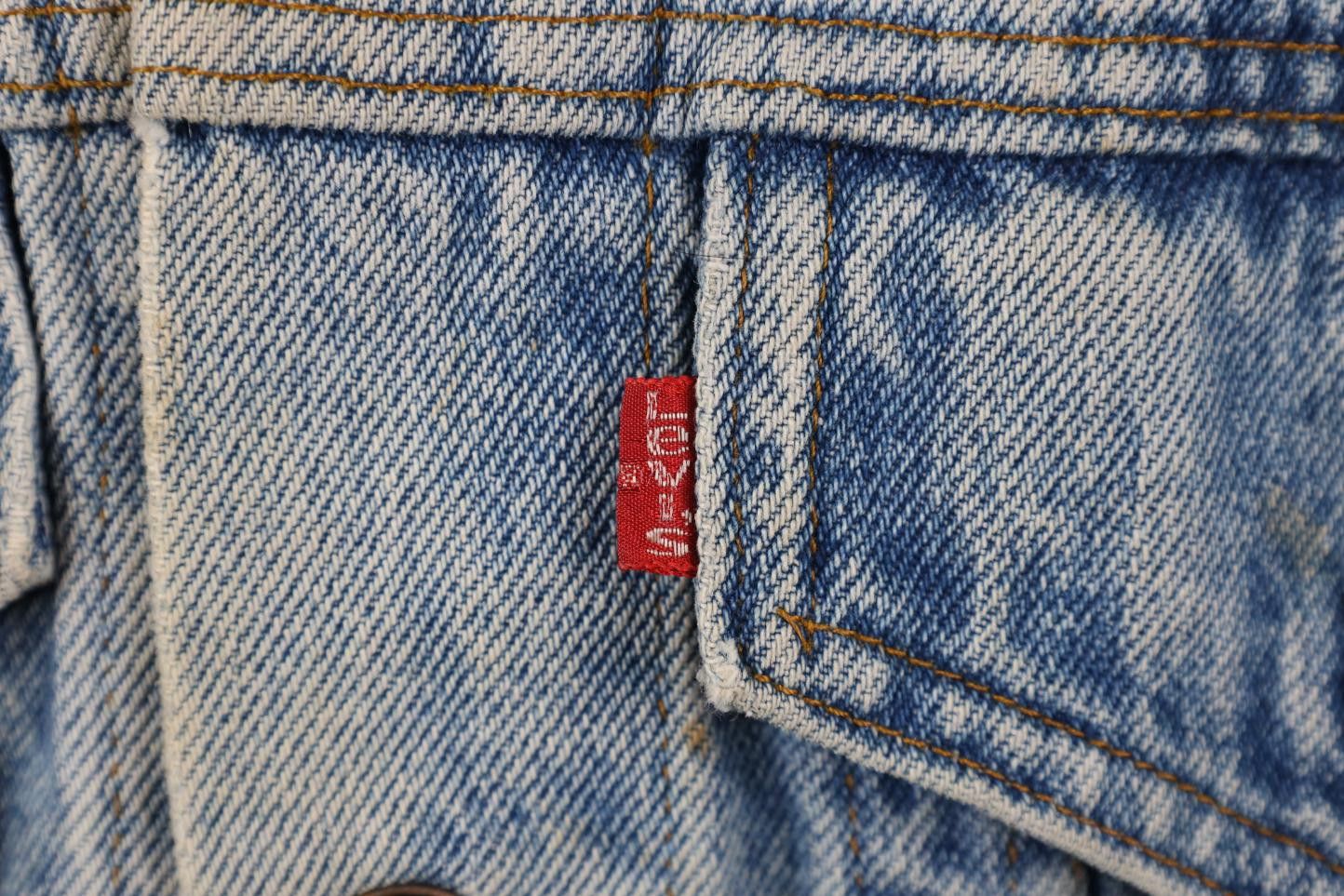 Levi's Vintage 80s Levis Denim Jean Trucker Jacket Blue USA Size US L / EU 52-54 / 3 - 4 Thumbnail