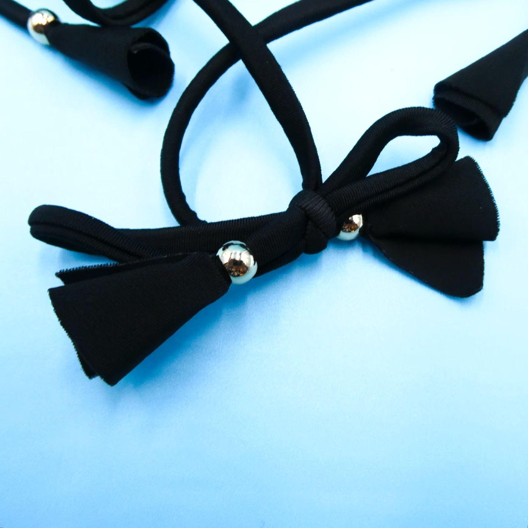 Victoria's Secret Top Bikini Triangle Halter Black S Padded Ruched VS Logo Beach Womens