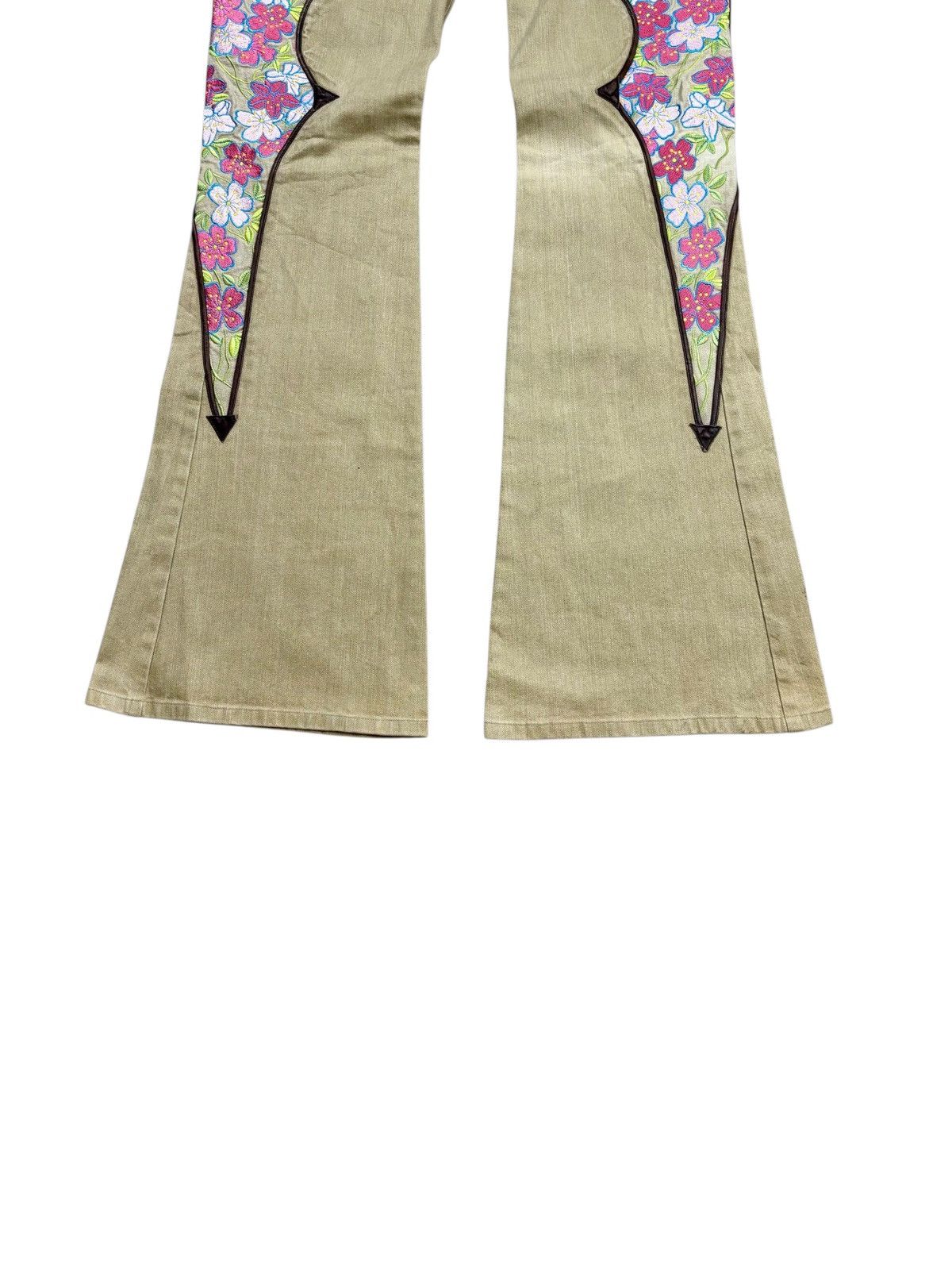 If Six Was Nine 2000s Attache De Prese Mexican Style Patchwork Flared Pants Size US 28 / EU 44 - 6 Thumbnail