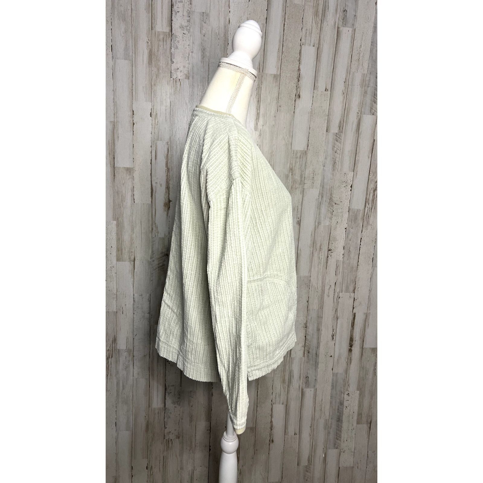 J. Jill J.Jill Vintage Seafoam Green Ribbed Knit Pullover Sweater Size S / US 4 / IT 40 - 2 Thumbnail