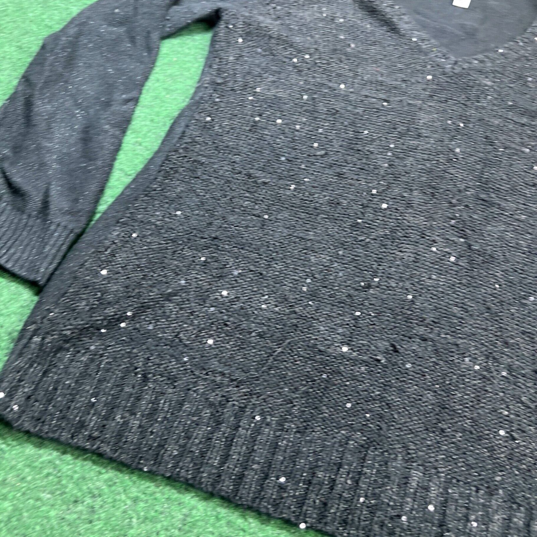 Charter Club CHARTER CLUB Sweater Size XL Black With Sequin Design Luxury Soft Size XL / US 12-14 / IT 48-50 - 2 Thumbnail