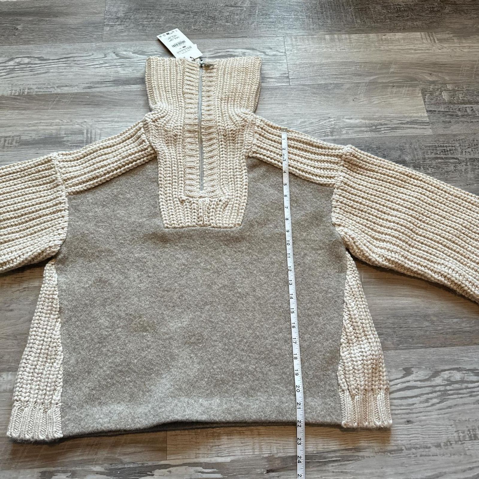 Zara ZARA WOOL BLEND KNIT ZIPPER SWEATER - BRAND NEW SIZE XS Size XS / US 0-2 / IT 36-38 - 3 Thumbnail