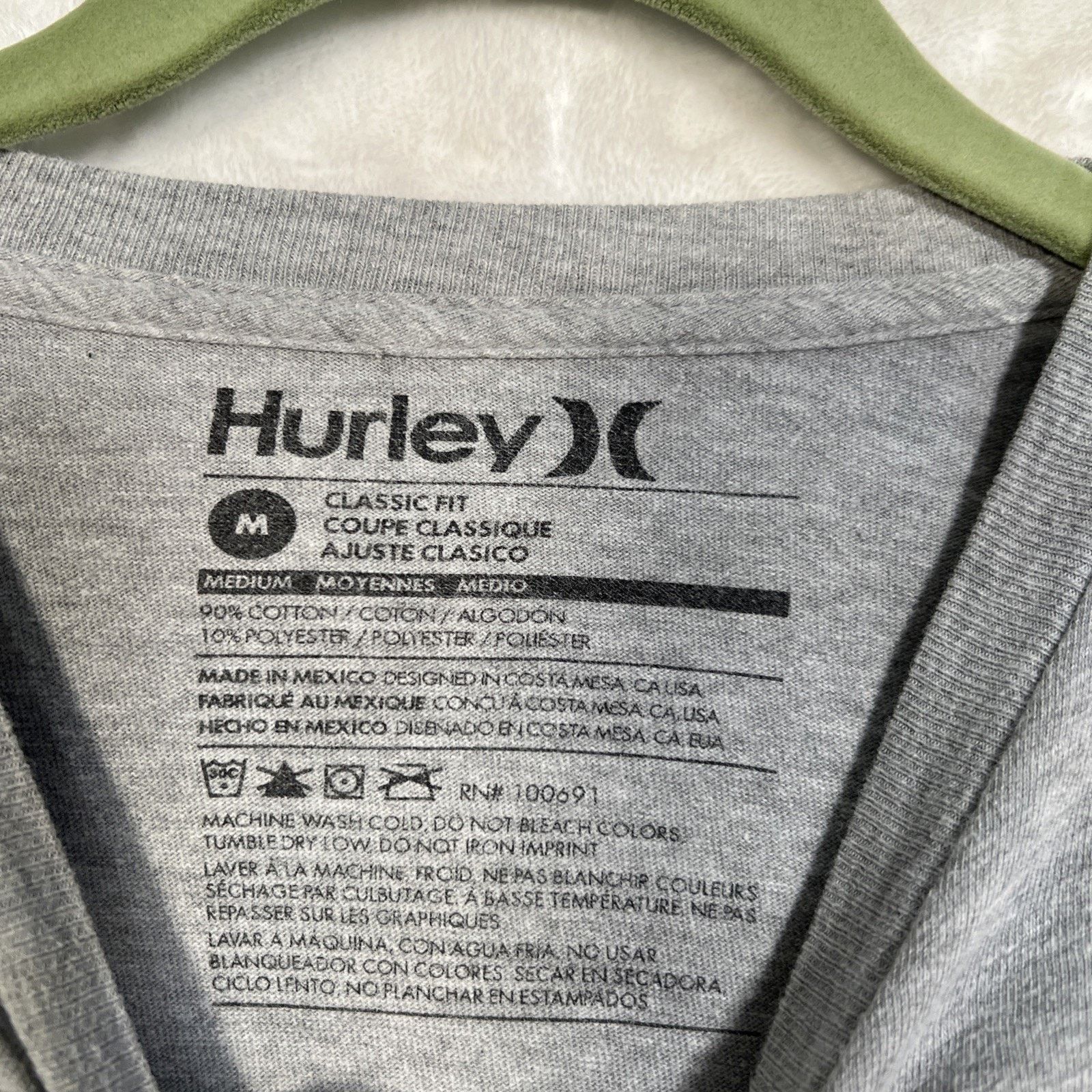 Hurley Hurley Cotton T-Shirt Men's M Gray Sailing Graphic Print Size US M / EU 48-50 / 2 - 2 Thumbnail