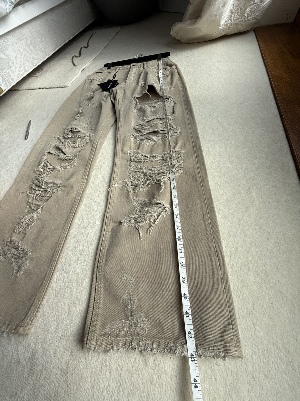 Dolce & Gabbana Dolce & Gabbana D&G destroyed ripped khaki baggy jeans pants Size US 30 / EU 46 - 9 Thumbnail