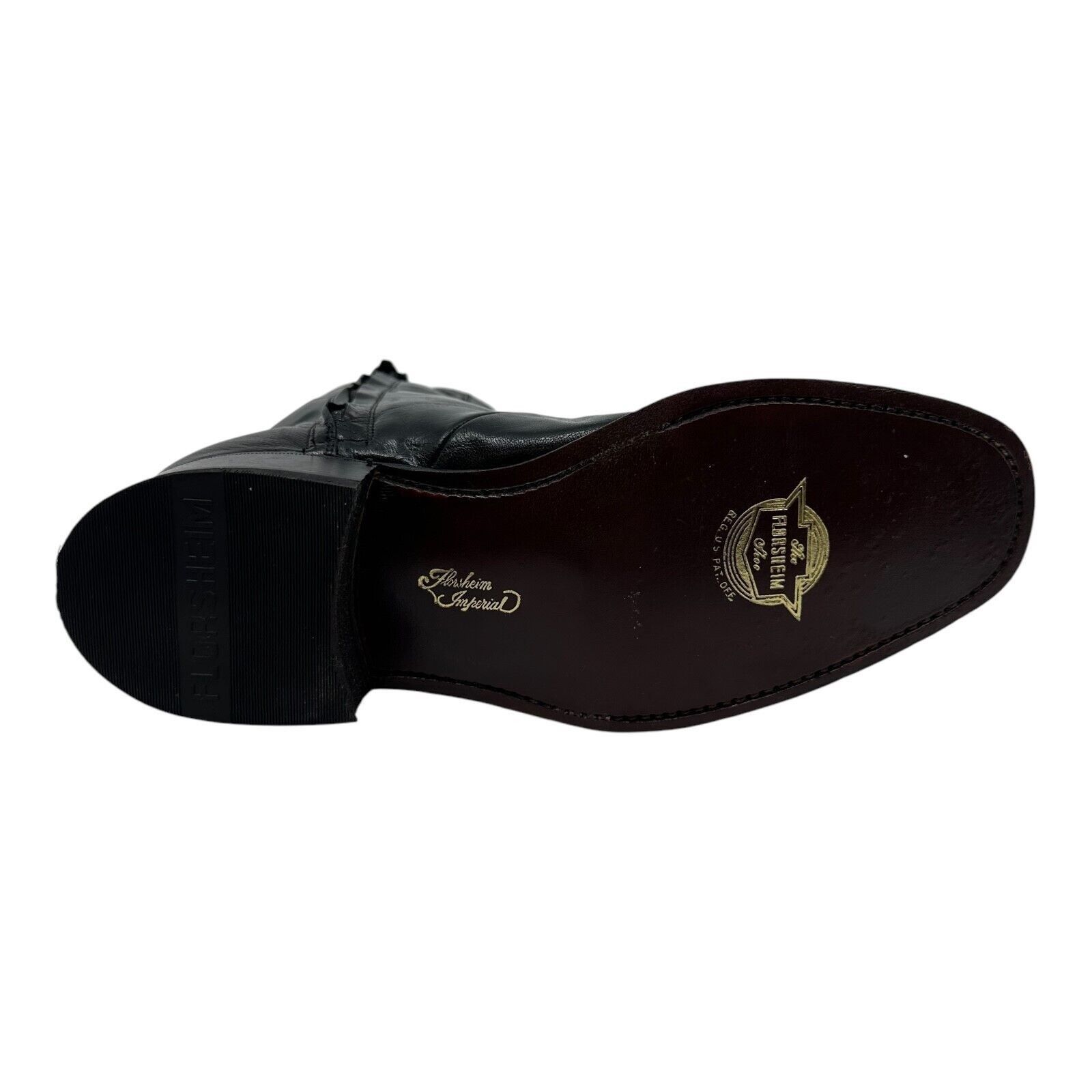 Florsheim Florsheim Mens Black Leather Round Toe Side Zip Size 5.5 D Size US 5.5 / EU 38 - 10 Thumbnail