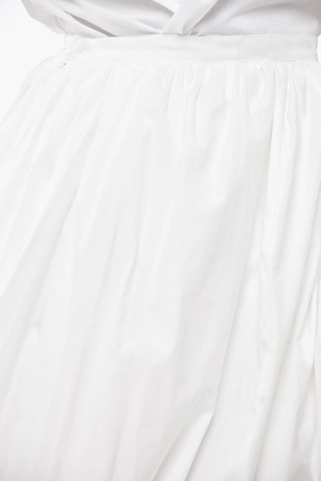 Marni og1mm0326 Cotton Midi Skirt in White Size 27" / US 4 / IT 40 - 3 Thumbnail