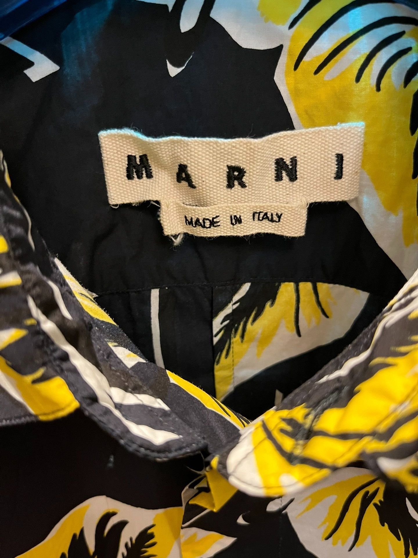 Marni Marni Bright Yellow Floral Print Shirt Size US M / EU 48-50 / 2 - 2 Thumbnail