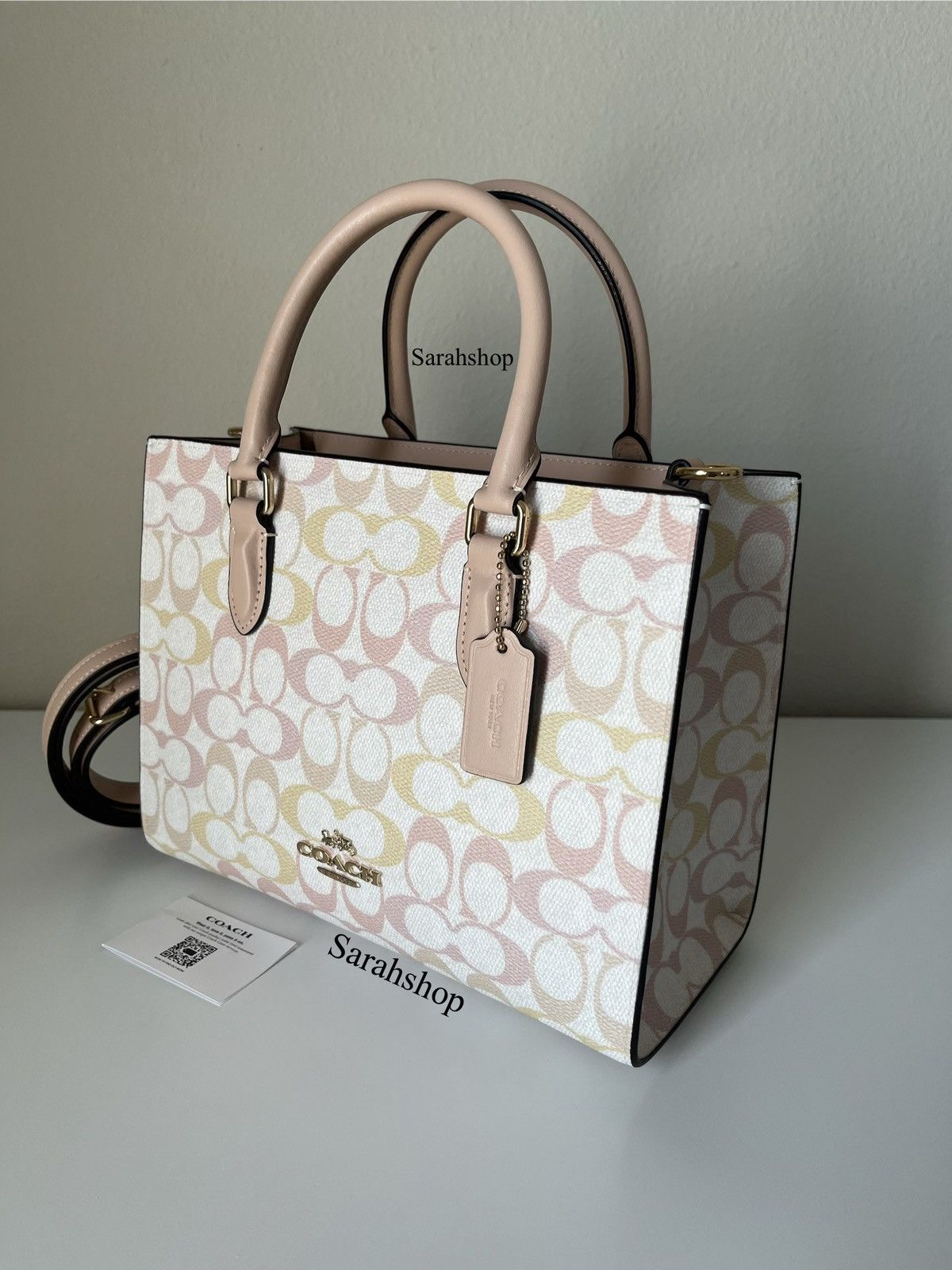 Coach Coach Maggie Small Tote Bag In Pretty Signature Canvas Size ONE SIZE - 1 Thumbnail