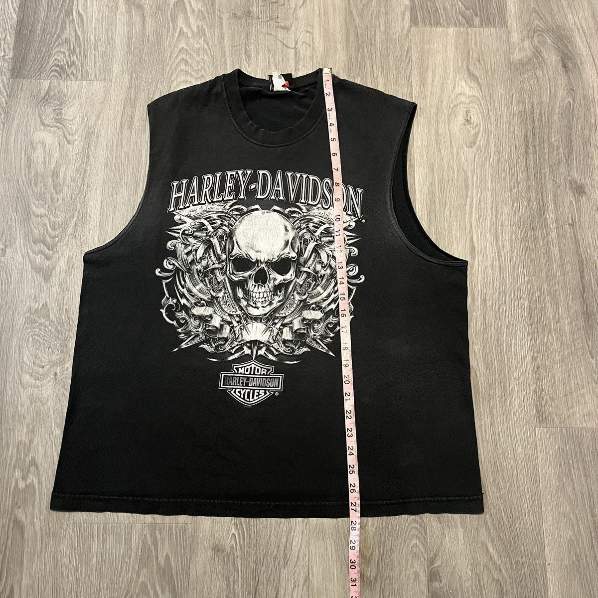 Harley Davidson Vintage 2000s Harley Davidson Faded Skull Graphic Tank Top Size US XL / EU 56 / 4 - 3 Thumbnail