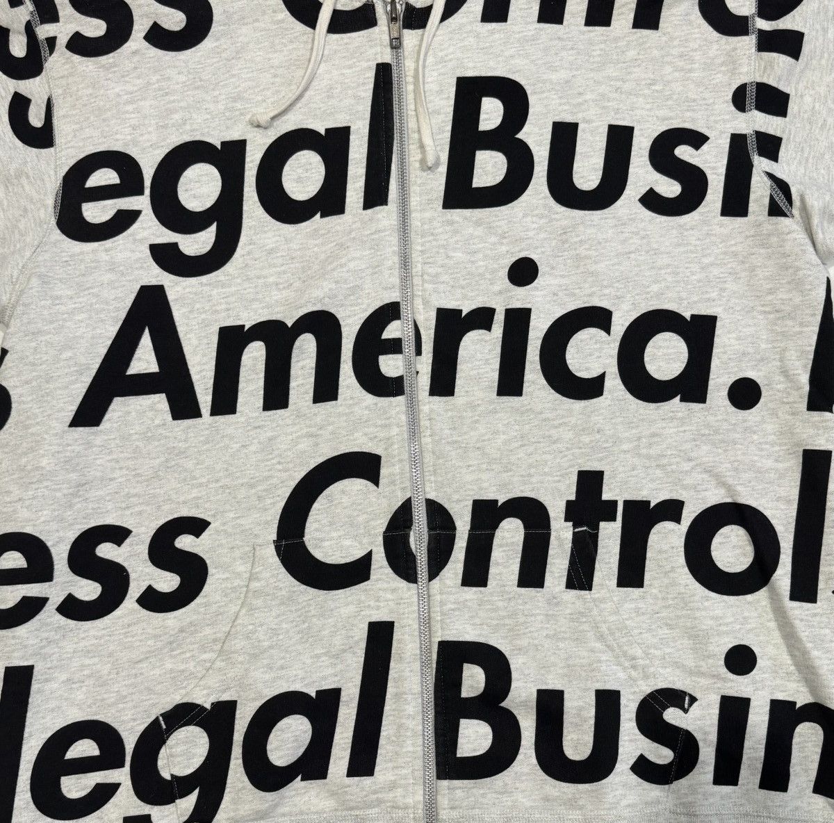 Supreme Supreme Illegal Business Controls America Zip Up Sweatshirt Size US L / EU 52-54 / 3 - 3 Thumbnail