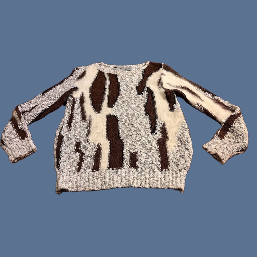 Vintage VINTAGE Malain Angora Lambswool Blend Sweater Women’s Medium Grey Brown 90s Size M / US 6-8 / IT 42-44 - 1 Thumbnail