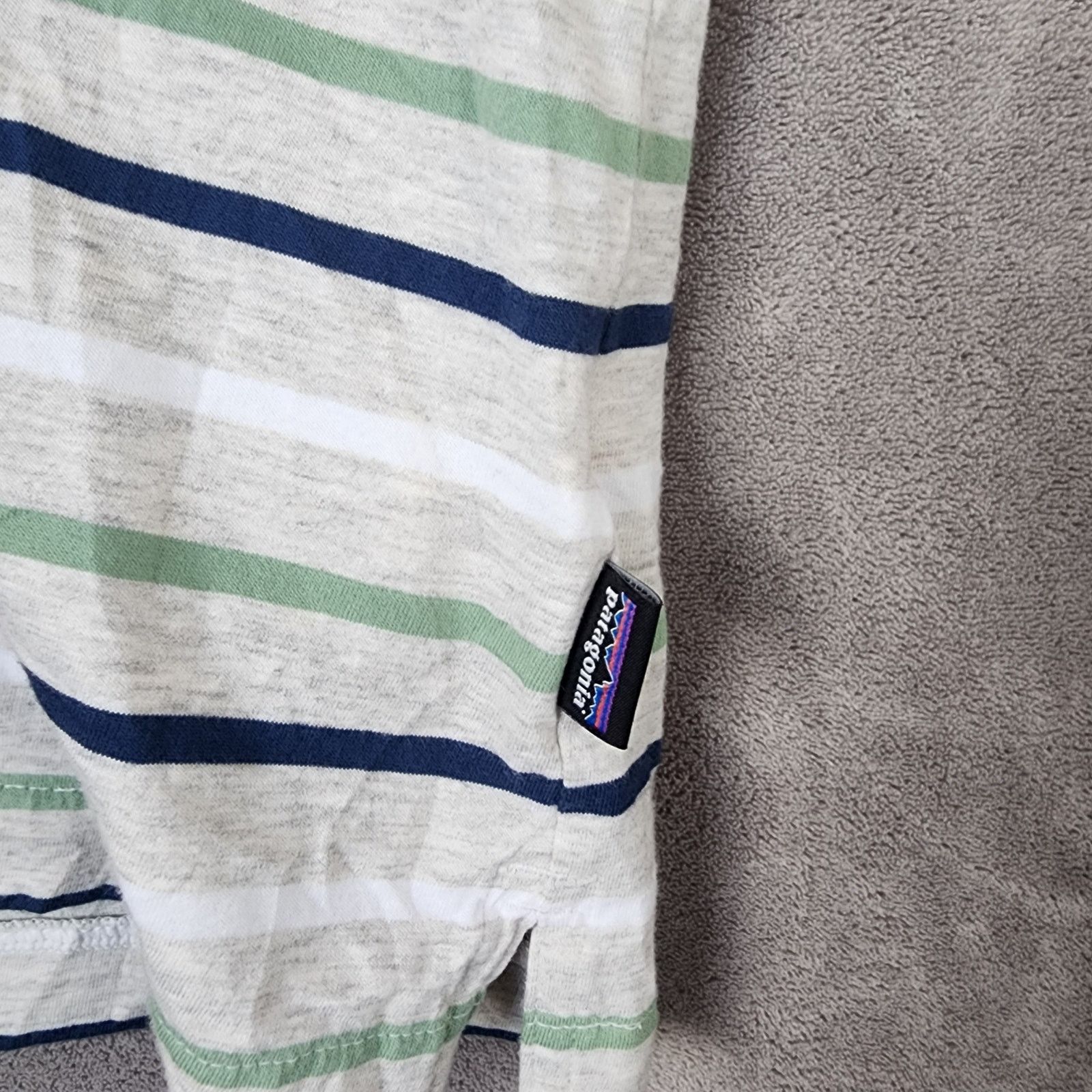 Patagonia Men’s Patagonia Polo Medium Gray Green Blue Organic Cotton Size US M / EU 48-50 / 2 - 3 Thumbnail
